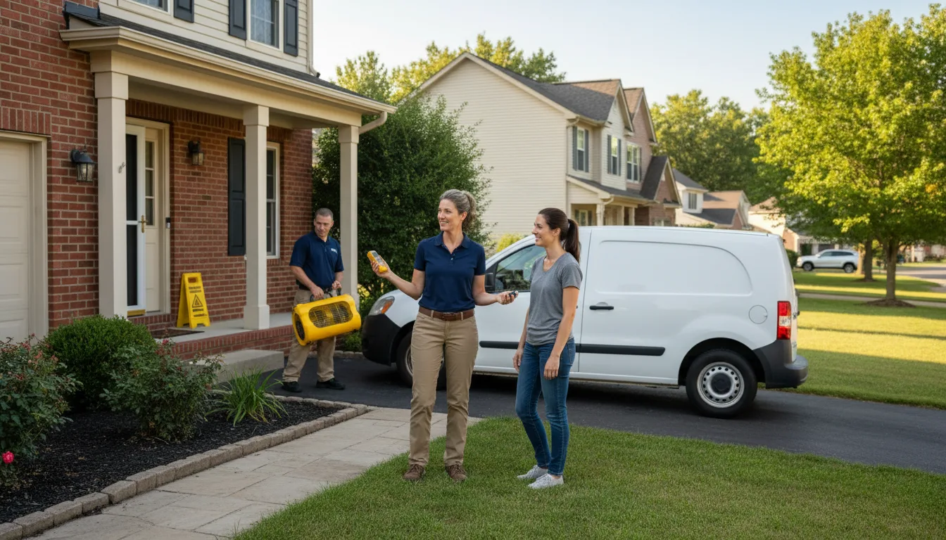 Residential water damage restoration in Parkersburg, IL